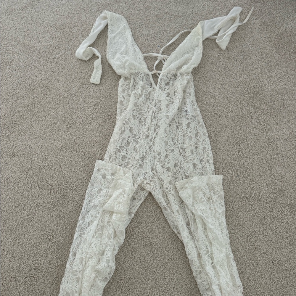 White Lace Jumpsuit